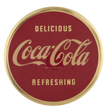 "COCA-COLA" BUTTON ADVERTISING SIGN.