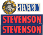 STEVENSON VOLUNTEER KIT AND FIVE ISSUES OF "STEVENSON BANDWAGON" NEWSPAPER.