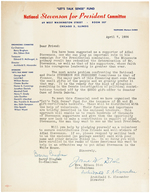 HUGE STEVENSON PAPER ARCHIVE FOCUSED MOSTLY ON THE 1956 DEMOCRATIC NATIONAL CONVENTION.