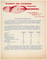 HUGE STEVENSON PAPER ARCHIVE FOCUSED MOSTLY ON THE 1956 DEMOCRATIC NATIONAL CONVENTION.