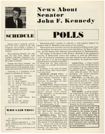 EARLY CAMPAIGN NEWSLETTERS "NEWS ABOUT SENATOR JOHN F. KENNEDY" AND MORE.