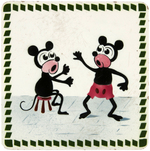 MICKEY MOUSE HEAVY CERAMIC TRIVET.