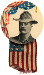 ROOSEVELT DESIGN USED IN 1898 GOVERNOR CAMPAIGN BUT THIS IS 1900 VERSION.