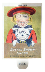 “BUSTER BROWN SHOES” MECHANICAL TRADE CARD.