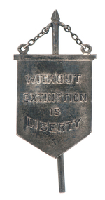 IMPORTANT SILENT SENTINELS WOMEN'S SUFFRAGE STERLING SILVER AWARD PIN-BACK.