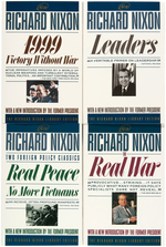 FIVE SIGNED RICHARD NIXON SOFT COVER BOOKS.