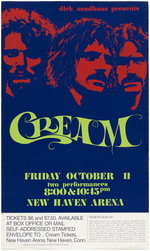 CREAM NEW HAVEN CONCERT POSTER.