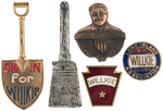 FIVE WILLKIE LAPEL BADGES.