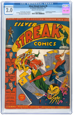 "SILVER STREAK COMICS" #8 MARCH 1941 CGC 2.0 GOOD.