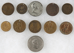 CLAY, TAYLOR, FREMONT, FILLMORE, BUCHANAN GROUP OF 11 TOKENS SPANNING 1840-1856.