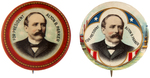 PARKER PAIR OF CHOICE COLOR "FOR PRESIDENT" PORTRAIT BUTTONS.