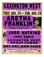 RARE ARETHA FRANKLIN 1965 CONCERT POSTER.