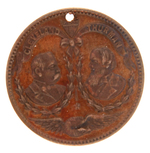 TRIO OF ESSENTIALLY MINT CLEVELAND 1888 CAMPAIGN TOKENS.