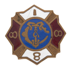 HARRISON AND CLEVELAND FOUR SIMILAR ENAMEL ON BRASS 1888 BADGES.