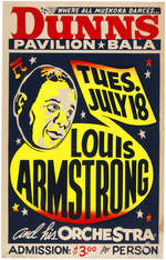 LOUIS ARMSTRONG CONCERT WINDOW CARD.