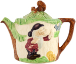 SNOW WHITE AND THE SEVEN DWARFS WADEHEATH CERAMIC TEAPOT, CREAMER & SUGAR.