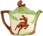 SNOW WHITE AND THE SEVEN DWARFS WADEHEATH CERAMIC TEAPOT, CREAMER & SUGAR.