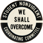 CLASSIC "STUDENT NONVIOLENT COORDINATING COMMITTEE" CIVIL RIGHTS BUTTON.