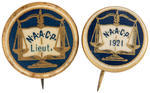 PAIR OF EARLY "NAACP" BUTTONS "LIEUT." AND "1921."