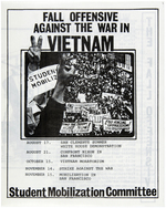 "HELP END THE VIETNAM WAR BUILD SMC" RARE INSTRUCTIONAL BOOKLET BY STUDENT MOBILIZATION COMMITTEE.