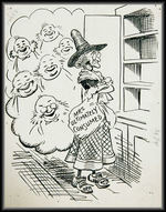 BERRYMAN ORIGINAL ART - 20 OF 80 ILLUSTRATIONS FROM "MOTHER GOOSE IN GRIDIRON RHYME DECEMBER 1911."