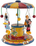 "WALT DISNEY CHARACTER CAROUSEL" BOXED LINE MAR WIND-UP.