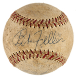 LEFTY GOMEZ & BOB FELLER SIGNED BASEBALL.