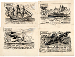 PRE-WORLD WAR II NAVAL CARTOON ART LOT BY RICH SHAW.