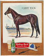 "ROLLING ROCK PREMIUM BEER" KENTUCKY DERBY WINNERS ADVERTISING SIGN PAIR.