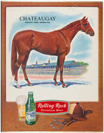 "ROLLING ROCK PREMIUM BEER" KENTUCKY DERBY WINNERS ADVERTISING SIGN PAIR.