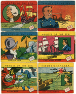 "HEROES OF THE SEA" STRIP CARD SET.