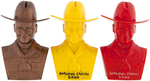 "HOPALONG CASSIDY BANK" BANK TRIO (COLOR VARIETIES).