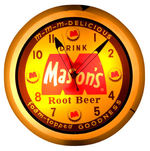 "MASON'S ROOT BEER" LIGHTED CLOCK.