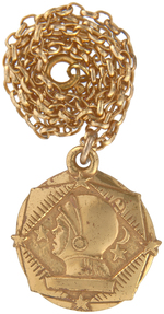 WILMA DEERING PENDANT NEWSPAPER ISSUED PREMIUM INCLUDING ORIGINAL CHAIN.