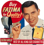 JACK WEBB "FATIMA CIGARETTES" COUNTER ADVERTISING STANDEE.