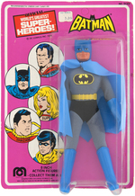 "BATMAN" CARDED MEGO ACTION FIGURE WITH VINYL CAPE VARIATION.