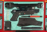 "SECRET SAM" TOY SPY KIT W/GUN, CAMERA, PERISCOPE IN BRIEFCASE STORE DISPLAY.