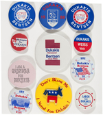 GROUP OF 23 DUKAKIS BUTTONS AS COLLECTED BY JULIE POWELL.