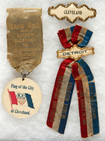 INTER-CITY DETROIT/CLEVELAND 1903 AND 1904 BASEBALL BADGES.