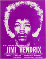 JIMI HENDRIX CONCERT HANDBILL & POSTCARD.