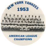 YANKEES CHAMPIONS BUTTON PAIR WITH TEAM PHOTO, A MUCHINSKY BOOK PLATE EXAMPLE.
