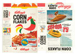 "KELLOGG'S CORN FLAKES/SUGAR POPS" CEREAL BOX FLAT PAIR W/"SEA-DOO/TONY THE TIGER SKY RIDE."