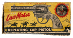 KENTON "LAW MAKER REPEATING CAP PISTOL" BOXED CAST IRON CAP GUN.