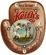 CATCHER'S MITT BEAUTIFUL CELLULOID GAME SCORE KEEPER.