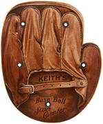 CATCHER'S MITT BEAUTIFUL CELLULOID GAME SCORE KEEPER.