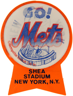 NEW YORK METS AND CASEY STENGEL FLASHER BUTTONS AND KEY FOB.