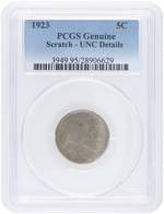 LOT OF TWO 5C BUFFALO NICKELS PCGS GRADED.