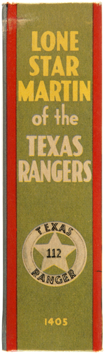 "LONE STAR MARTIN OF THE TEXAS RANGERS" FILE COPY BTLB.