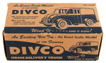 "DIVCO" BOXED PROMOTIONAL WIND-UP DELIVERY TRUCK.