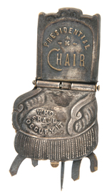 HARRISON "PRESIDENTIAL CHAIR/WHO SHALL OCCUPY IT" MECHANICAL PIN.